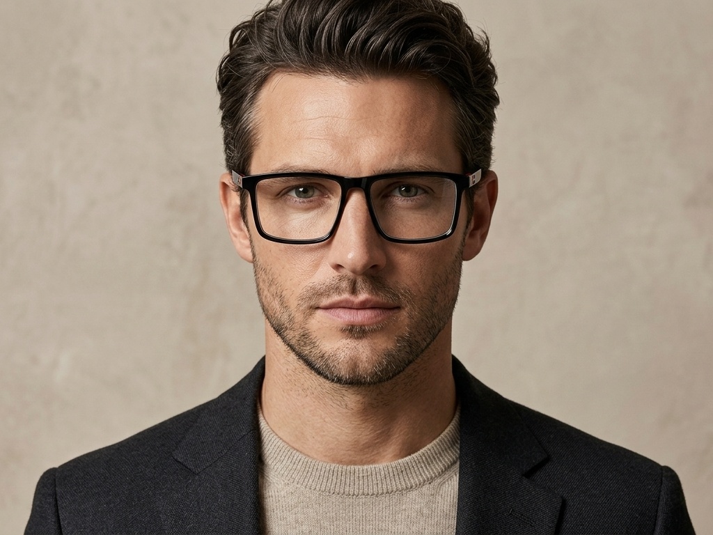 BS2607-0903_Black_Rectangular_Acetate_Glasses-tryon_male