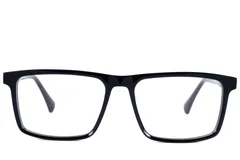 BS2607-0903_Black_Rectangular_Acetate_Glasses_front