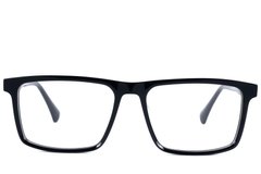 BS2607-0903_Black_Rectangular_Acetate_Glasses_front