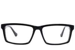 BS2607-0913_Black_Rectangular_Acetate_Glasses_front