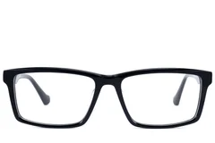 BS2607-0913_Black_Rectangular_Acetate_Glasses_front