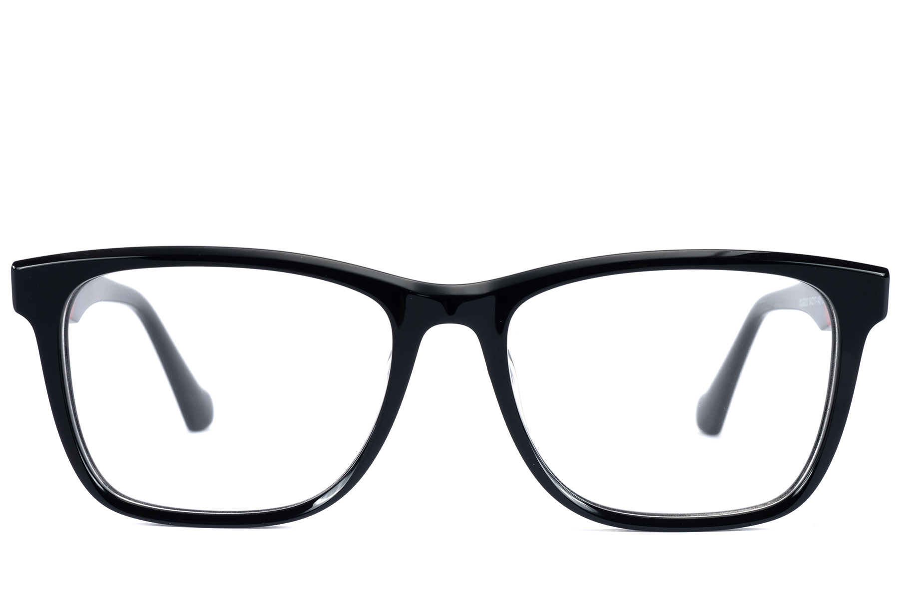 BS2607-0918_Black_Rectangular_Acetate_Glasses_front