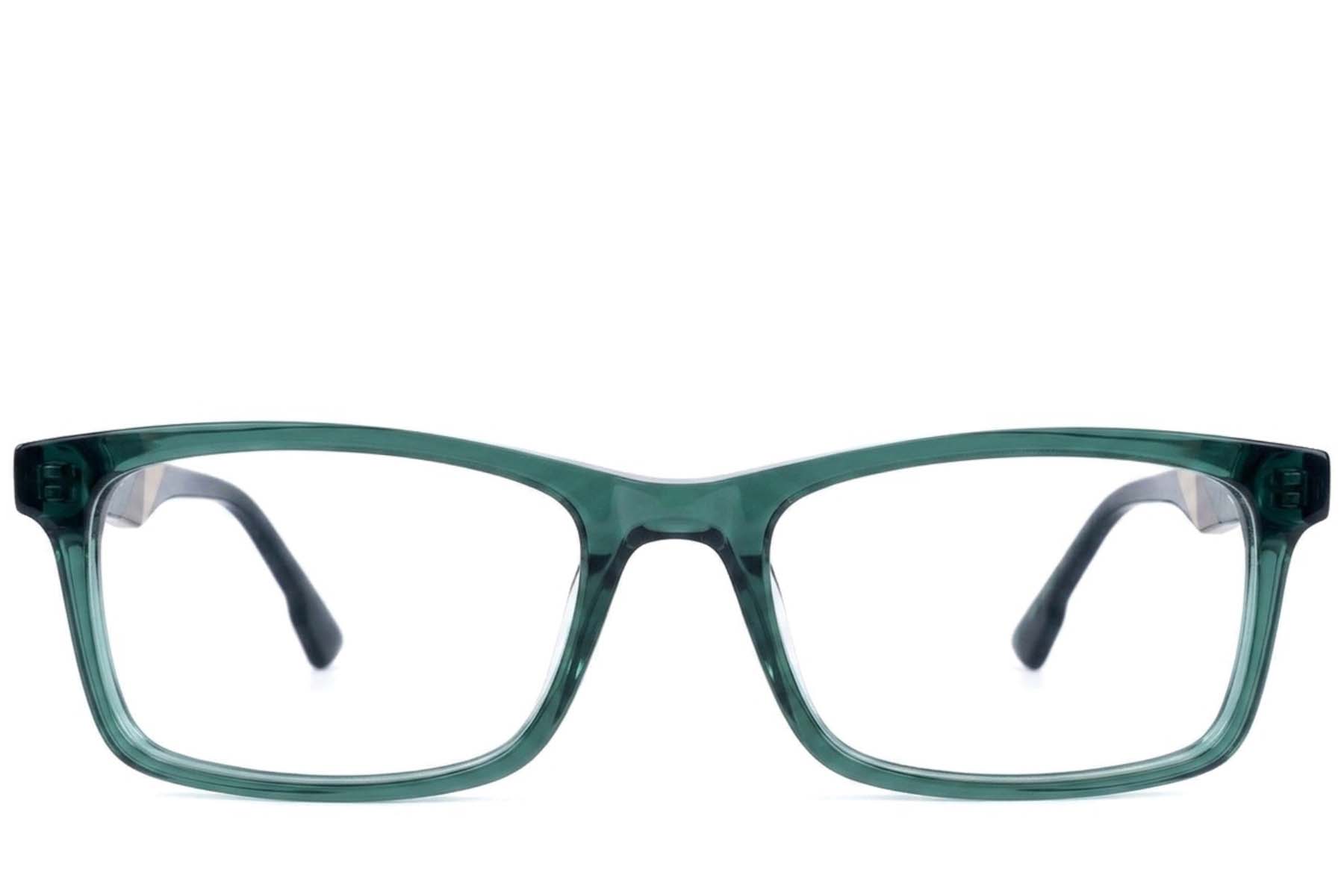 BS2607-0925_Green_Rectangular_Acetate_Glasses-front
