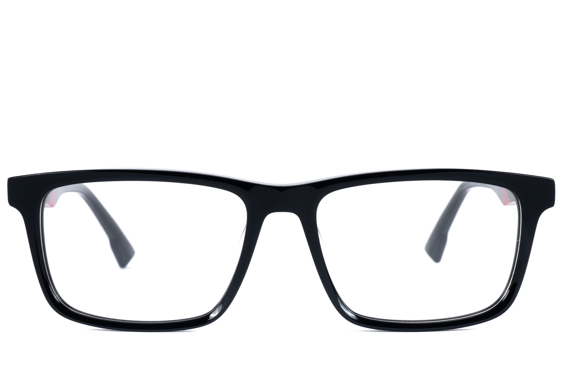 BS2607-0928_Black_Rectangular_Acetate_Glasses_front