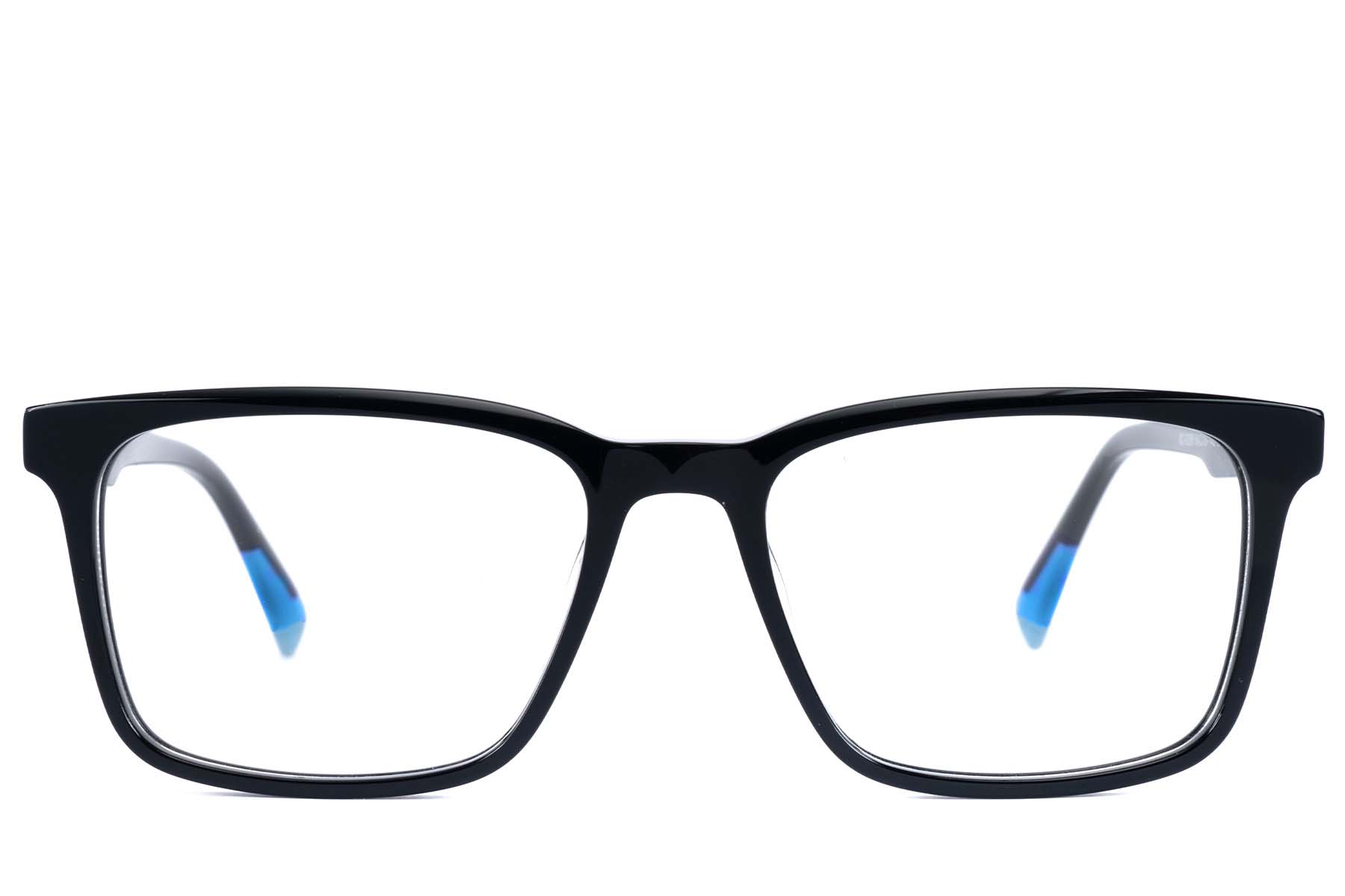 BS2607-0943_Black_Rectangular_Acetate_Glasses_front