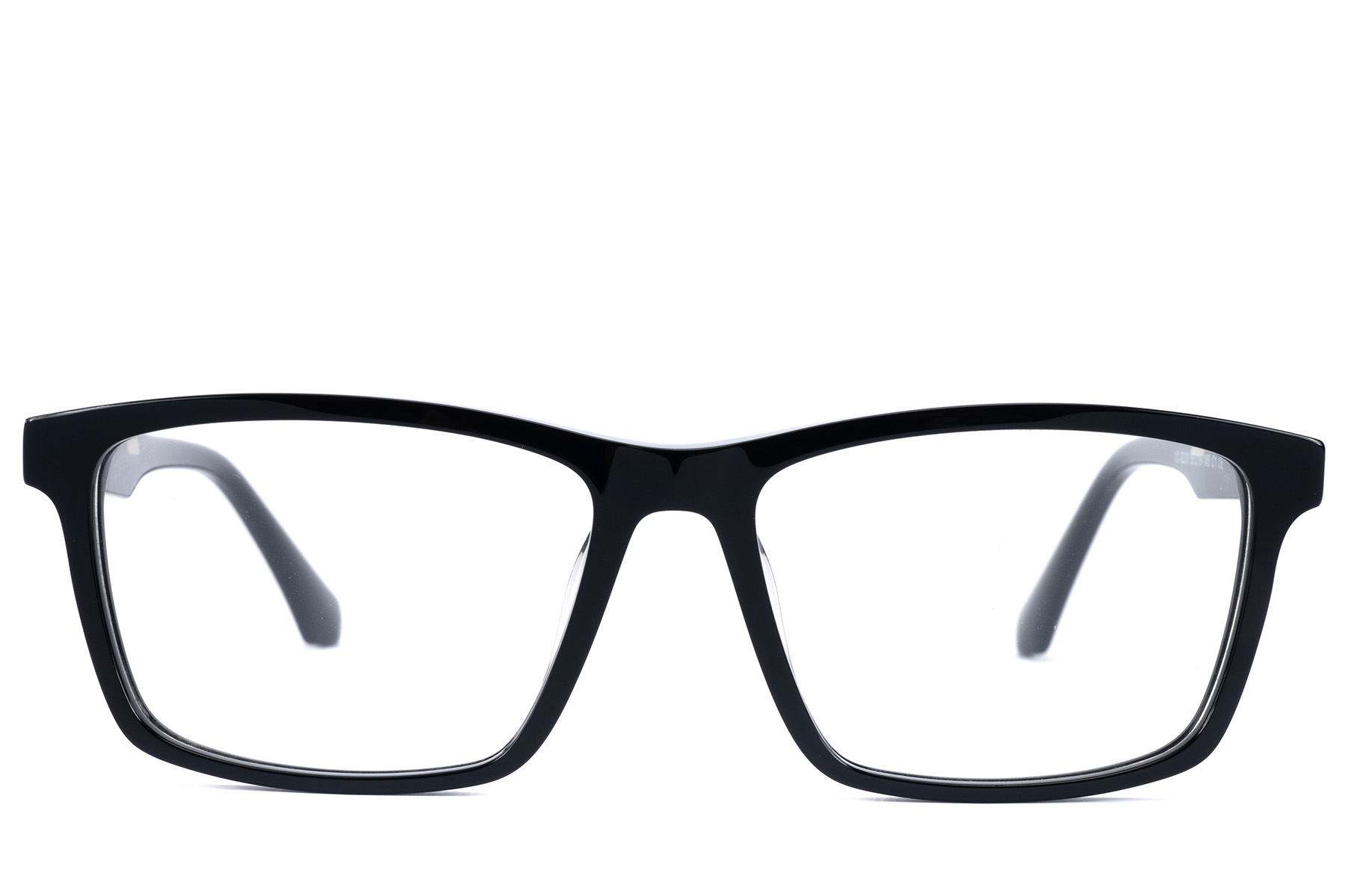 BS2607-0948_Black_Rectangular_Acetate_Glasses_front