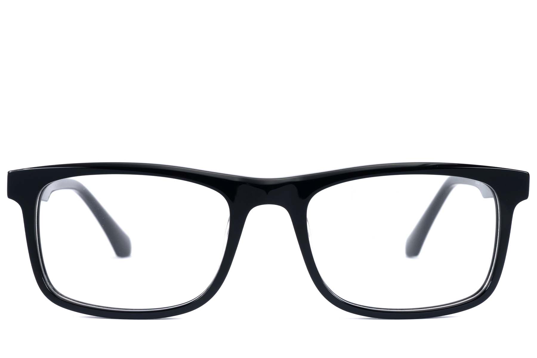 BS2607-0953_Black_Rectangular_Acetate_Glasses_front