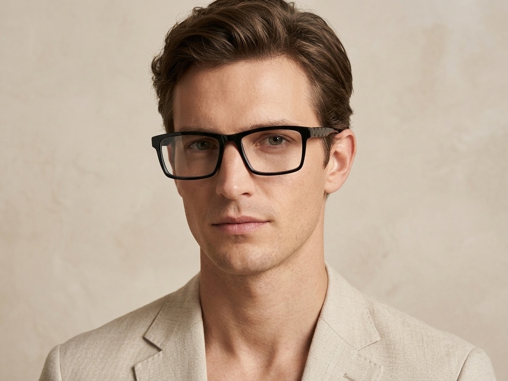 BS2607-0958_Black_Rectangular_Acetate_Glasses-tryon_male