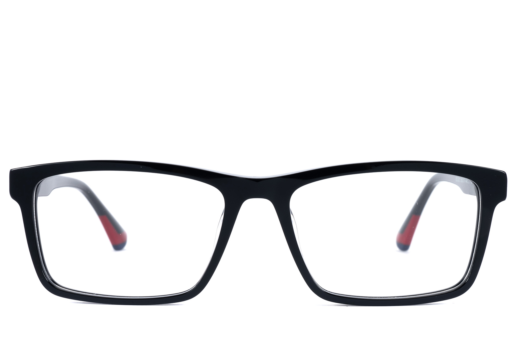 BS2607-0958_Black_Rectangular_Acetate_Glasses_front