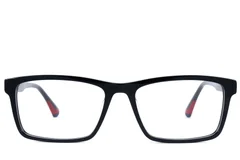 BS2607-0958_Black_Rectangular_Acetate_Glasses_front
