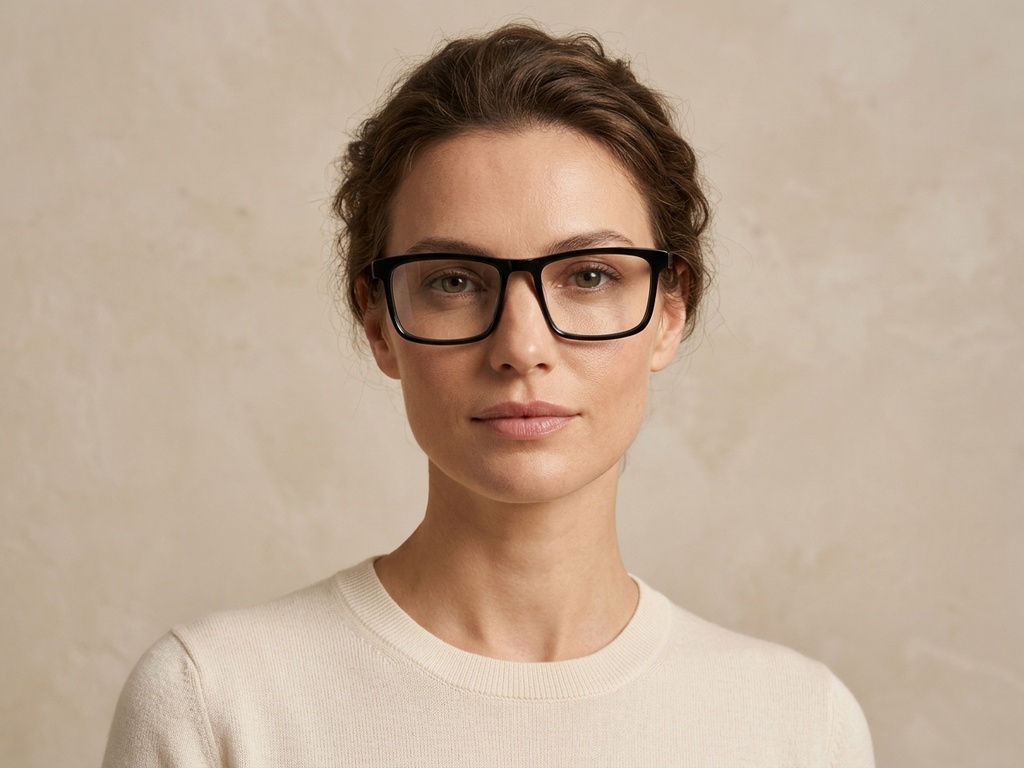 BS2607-0973_Black_Rectangular_Acetate_Glasses-tryon_female