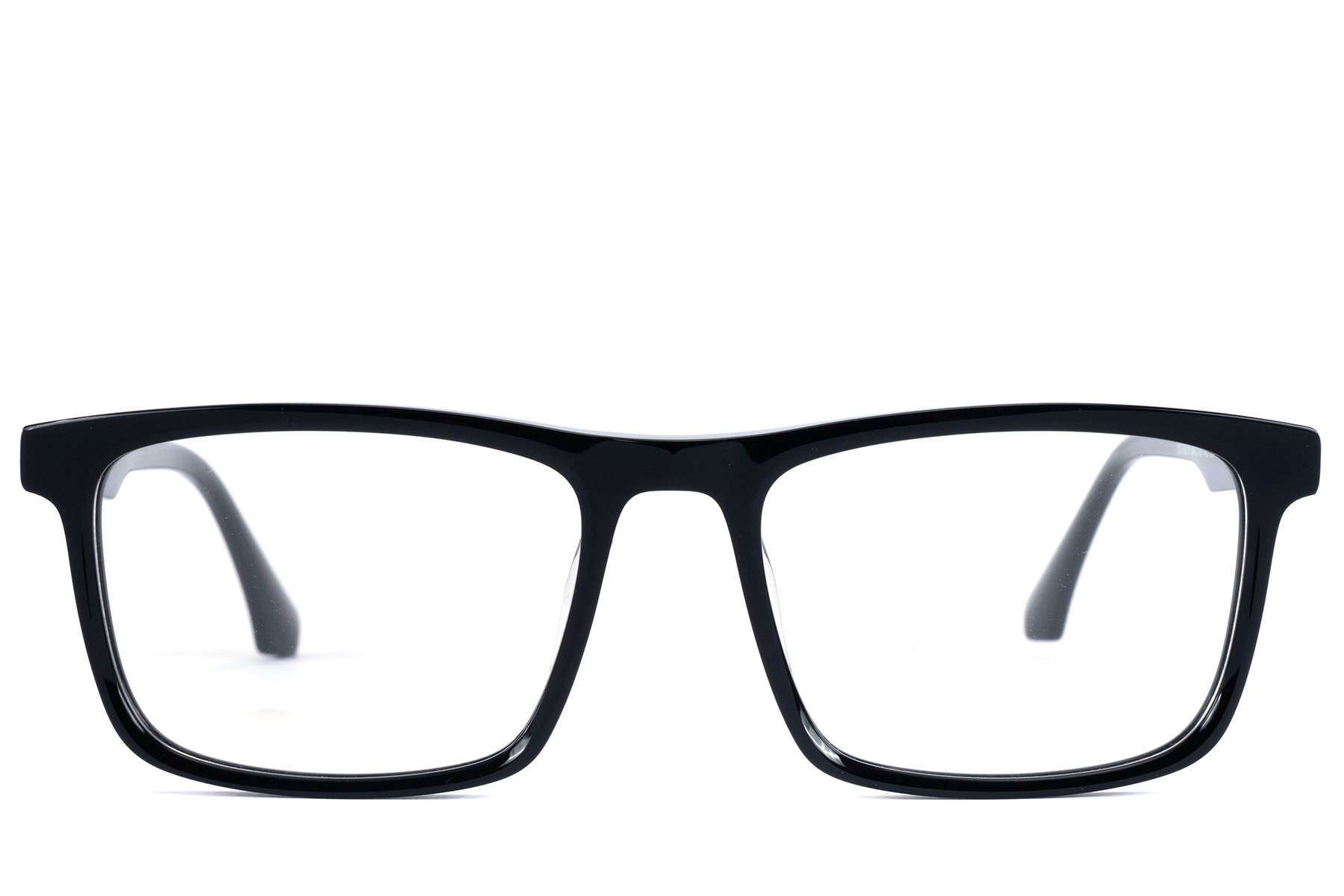 BS2607-0973_Black_Rectangular_Acetate_Glasses_front