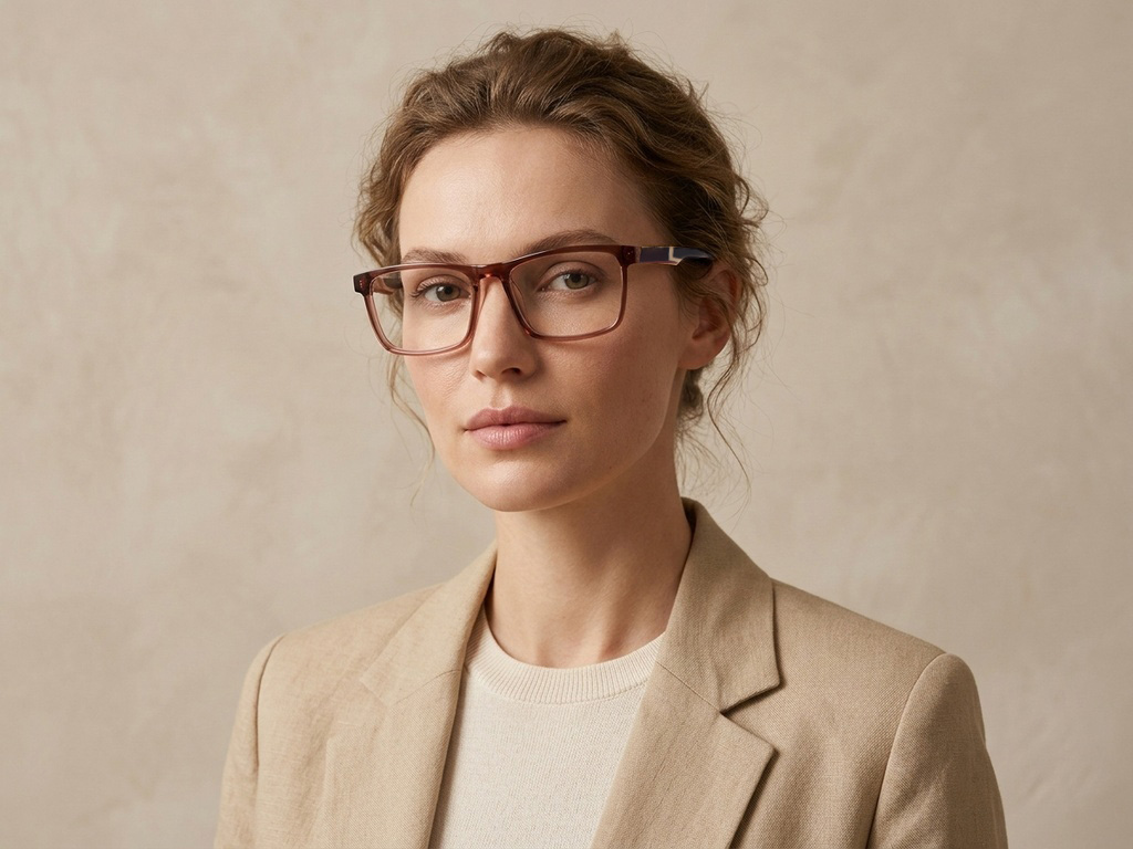 BS2607-0975_Brown_Rectangular_Acetate_Glasses-tryon_female