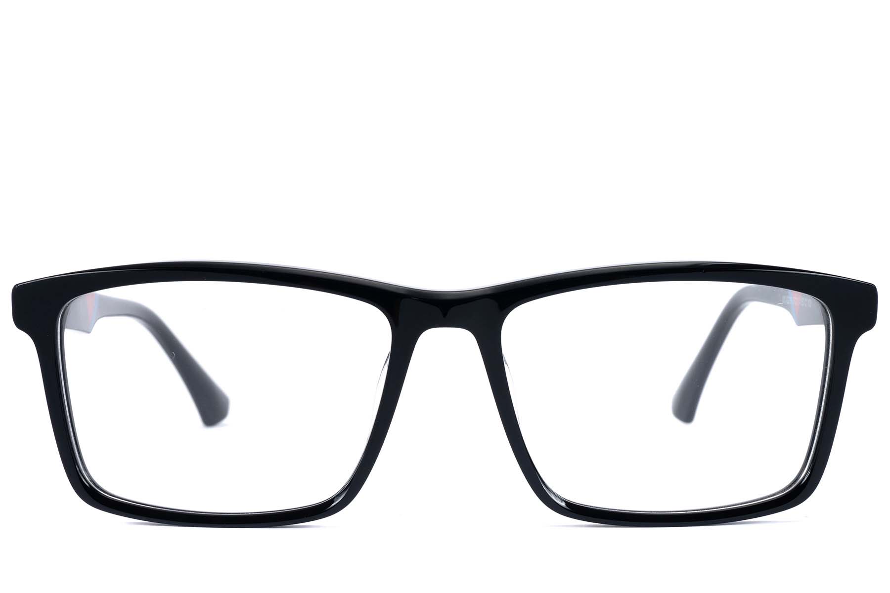 BS2607-0981_Black_Rectangular_Acetate_Glasses_front
