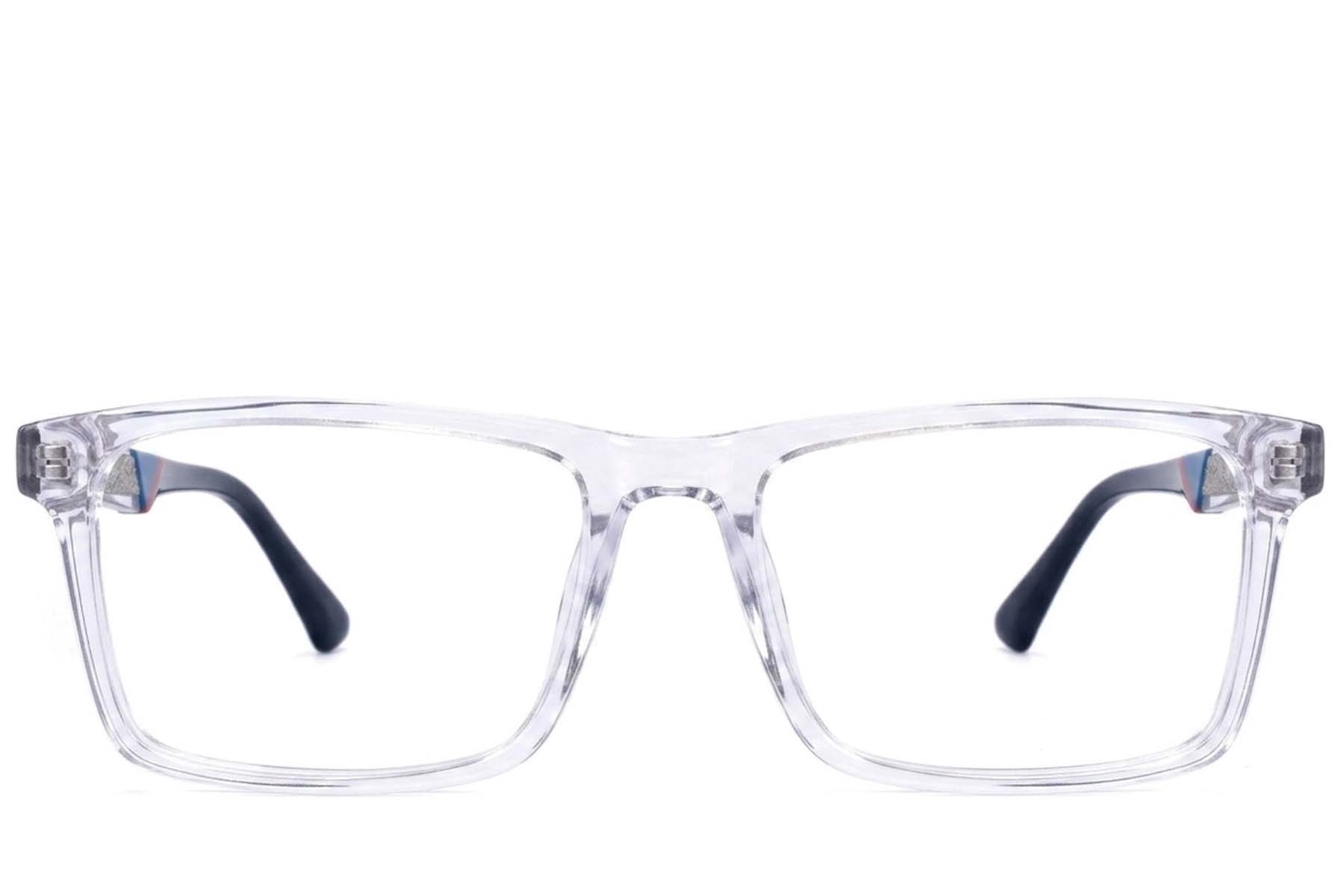 BS2607-0985_Transparent_Rectangular_Acetate_Glasses-front
