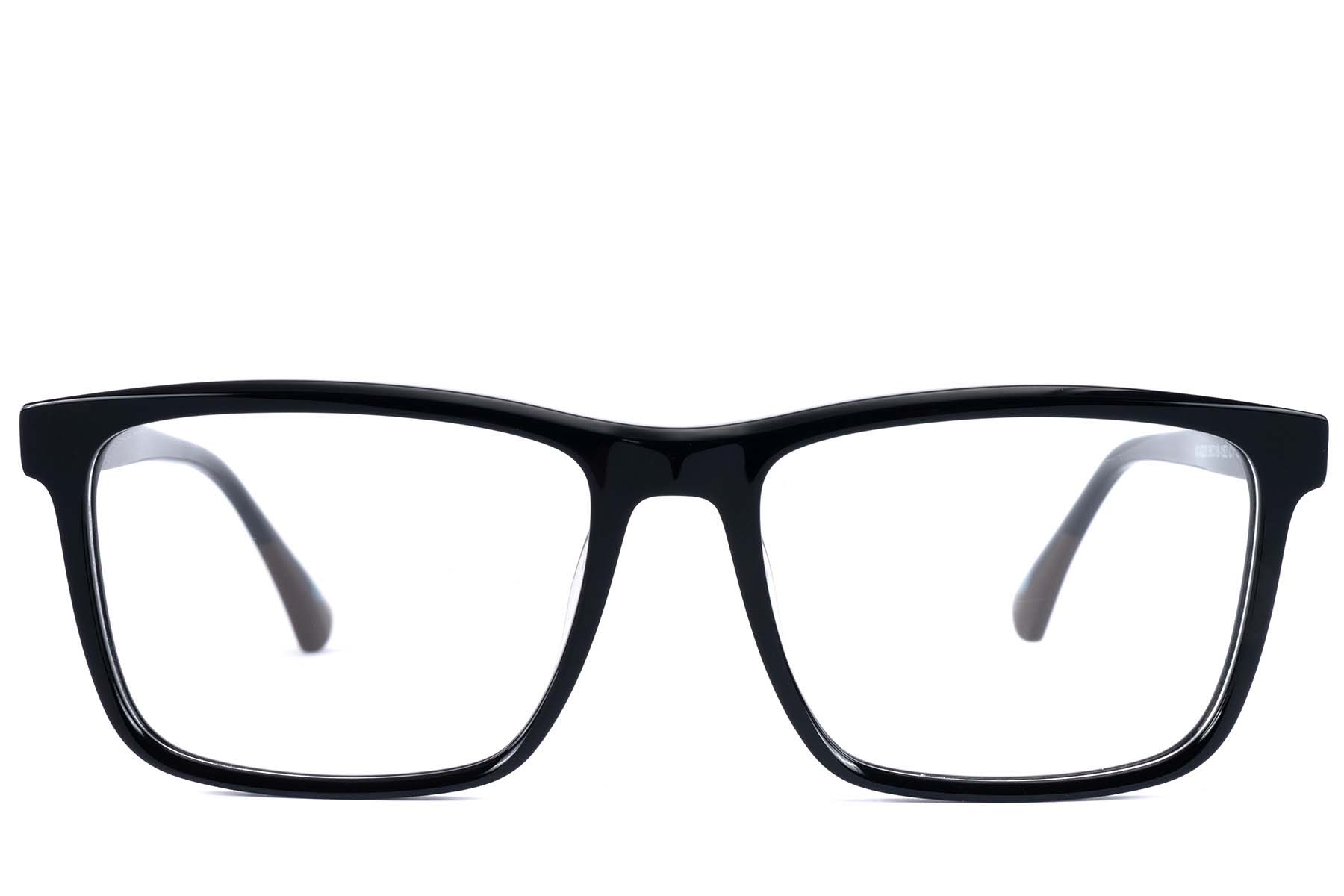 BS2607-0991_Black_Rectangular_Acetate_Glasses_front