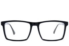 BS2607-0996_Black_Rectangular_Acetate_Glasses_front