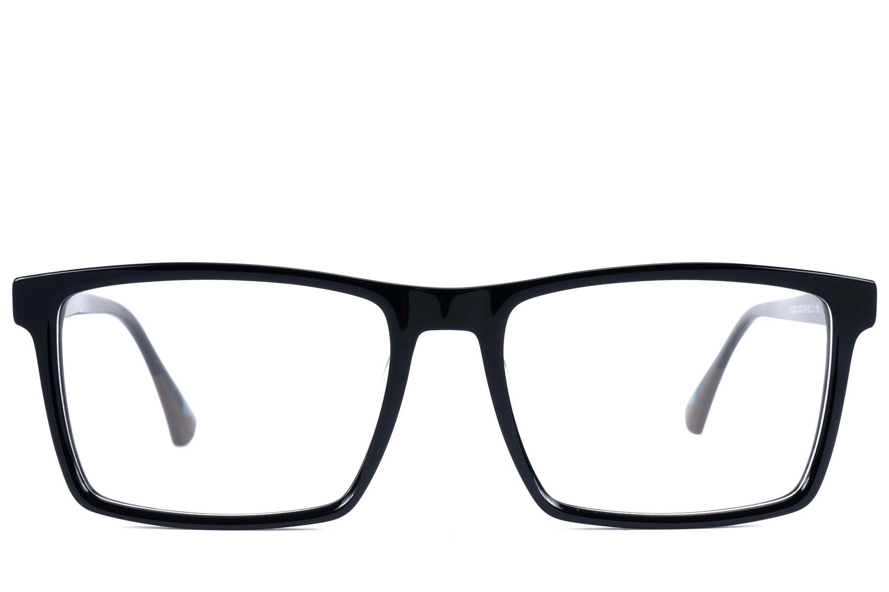 BS2607-0996_Black_Rectangular_Acetate_Glasses_front