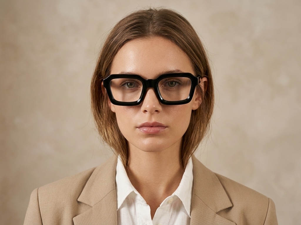 BS2607-1002_Black_Rectangular_Acetate_Glasses-tryon_female
