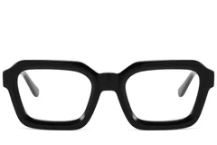 BS2607-1002_Black_Rectangular_Acetate_Glasses_front