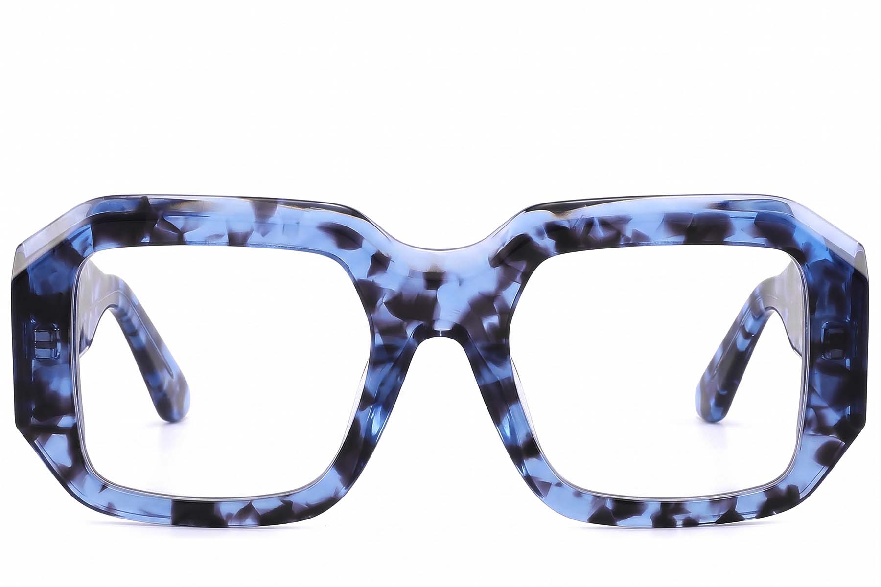 BS2607-1004_Blue_Rectangular_Acetate_Glasses_front