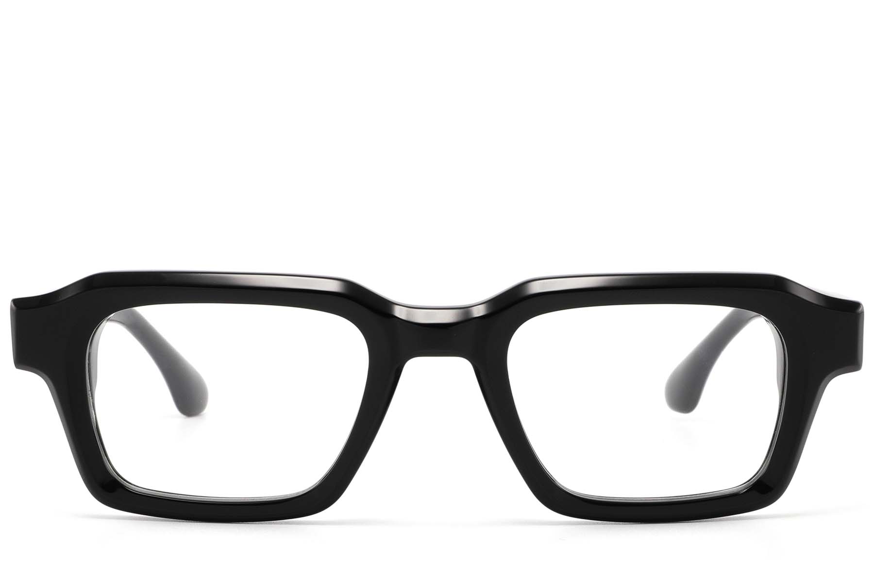 BS2607-1006_Black_Rectangular_Acetate_Glasses_front