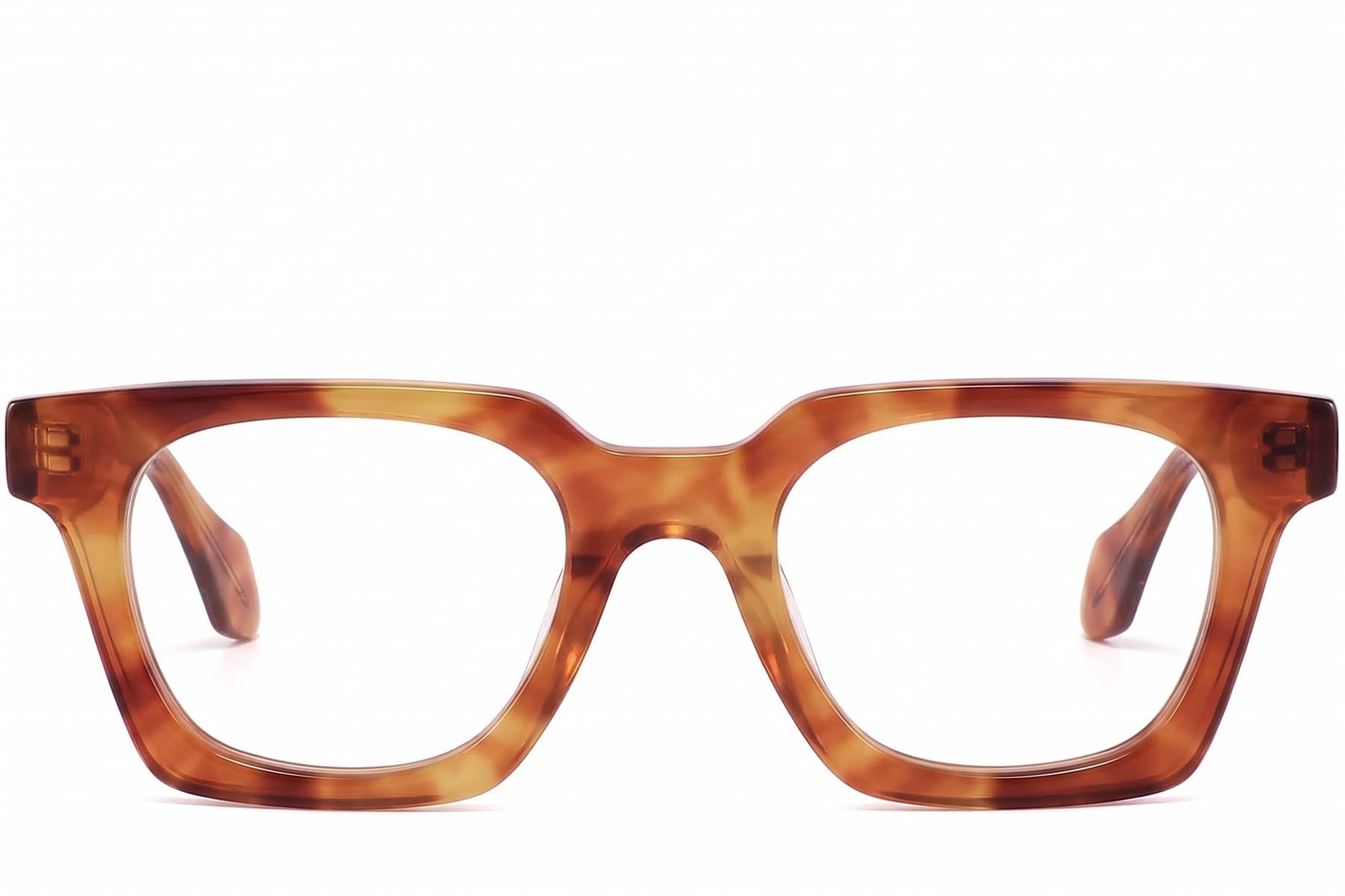 BS2607-1018_Brown_Rectangular_Acetate_Glasses_front