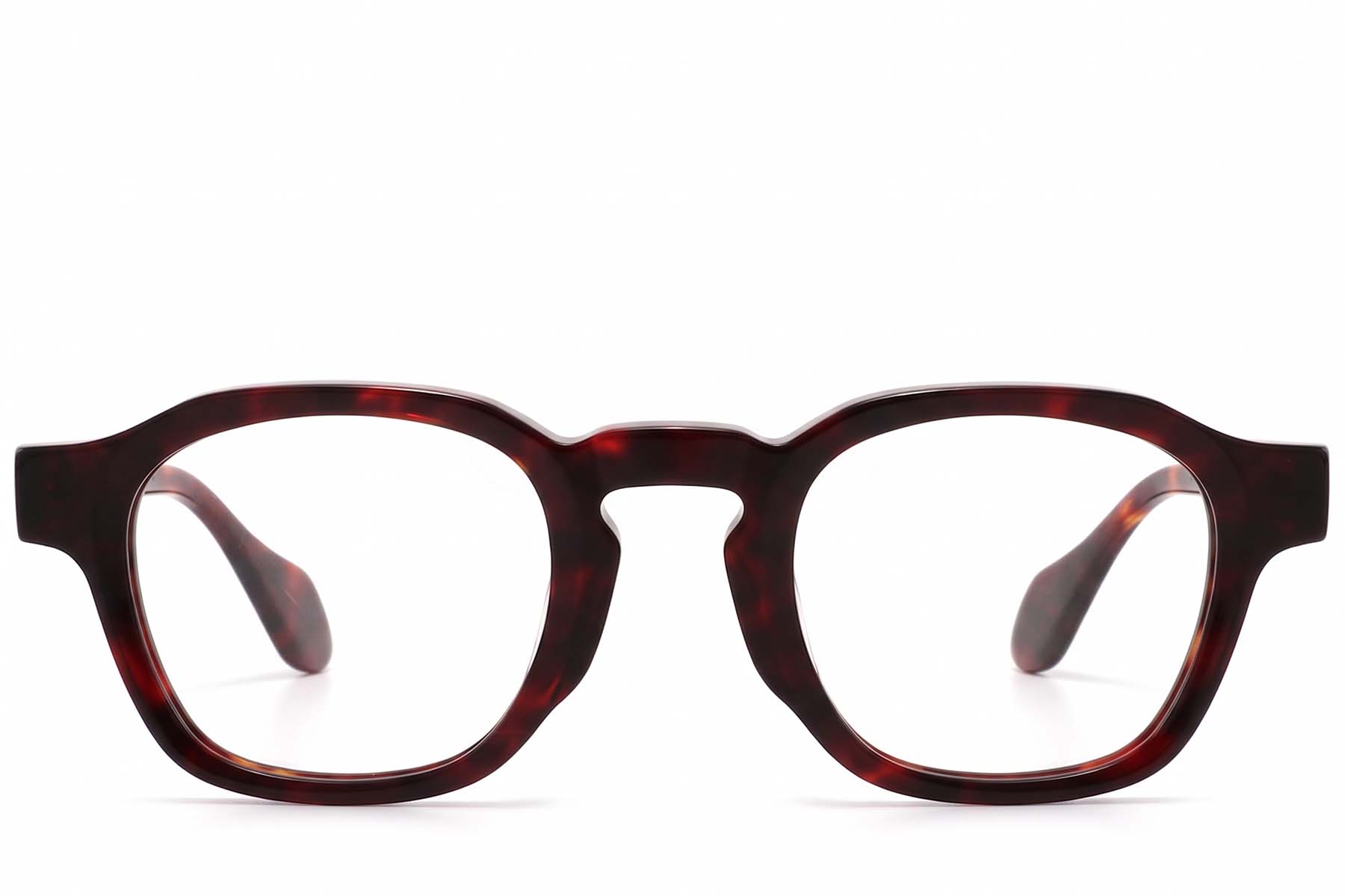 BS2607-1027_Red_Rectangular_Acetate_Glasses_front
