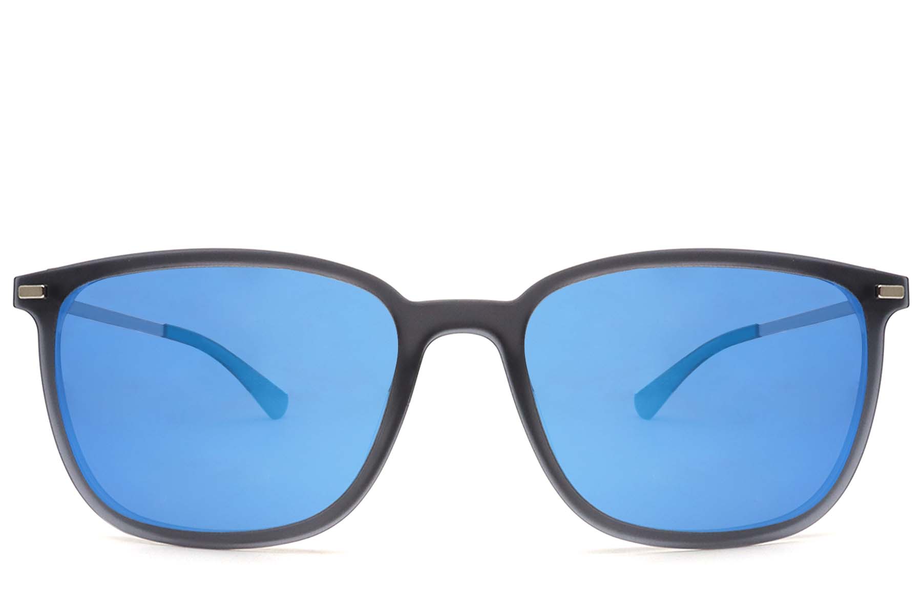 BS420-0458_Grey_Rectangular_Ultem_Clip-on Sunglasses_front