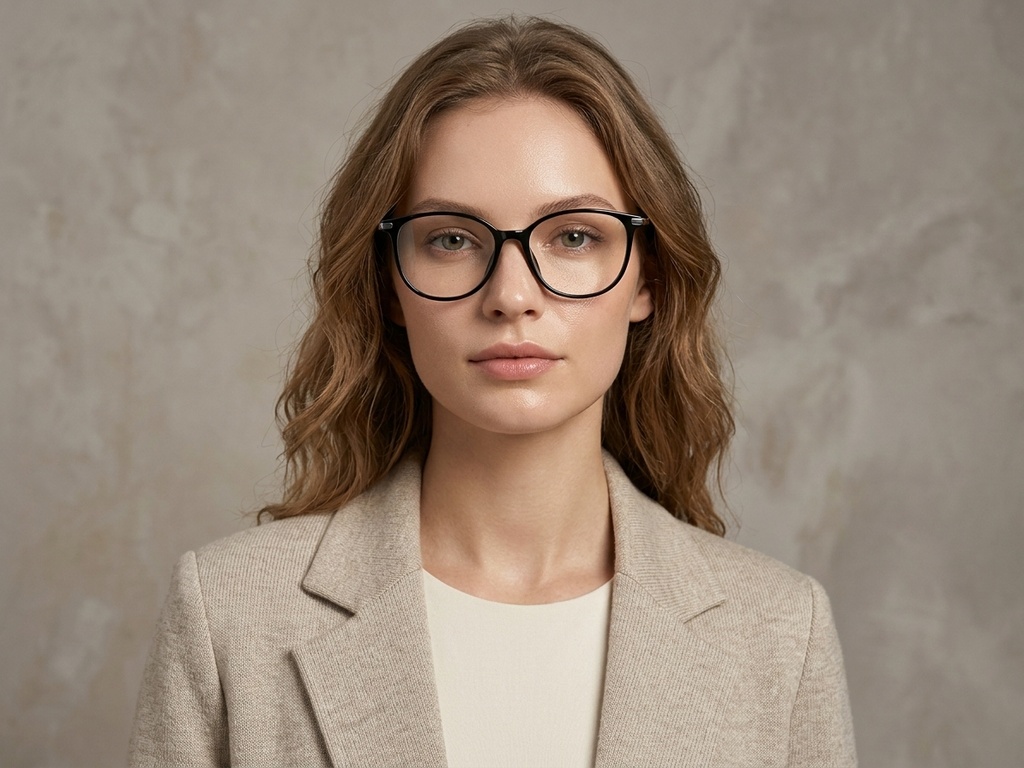 BS423-0272_Black_Oval_TR90_Glasses-tryon_female