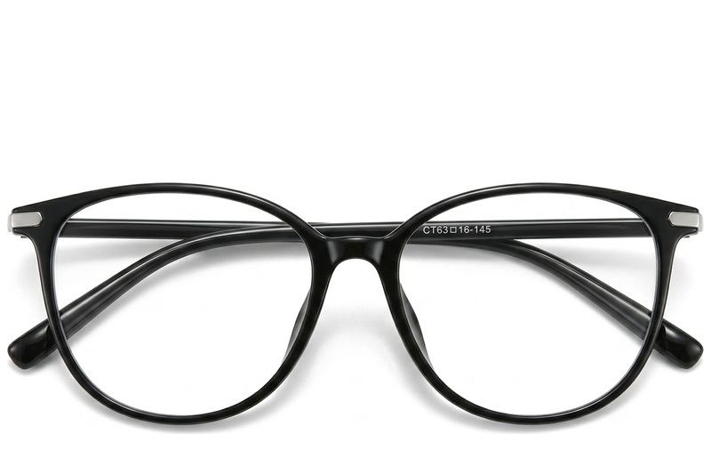 BS423-0272_Black_Oval_TR90_Glasses_front