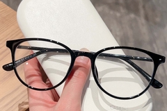 BS423-0300_Black_Oval_Acetate_Glasses_front