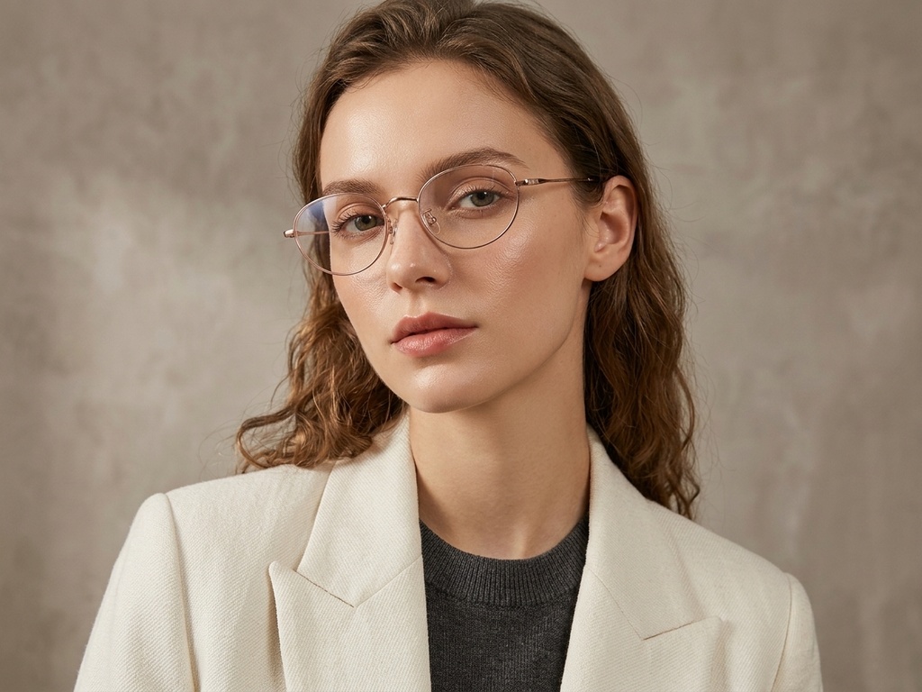 BS423-0318_Pink_Oval_Titanium_Glasses-tryon_female