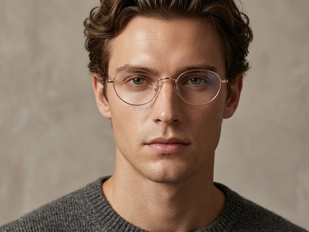 BS423-0318_Pink_Oval_Titanium_Glasses-tryon_male