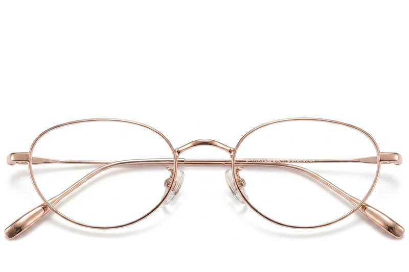 BS423-0318_Pink_Oval_Titanium_Glasses_front