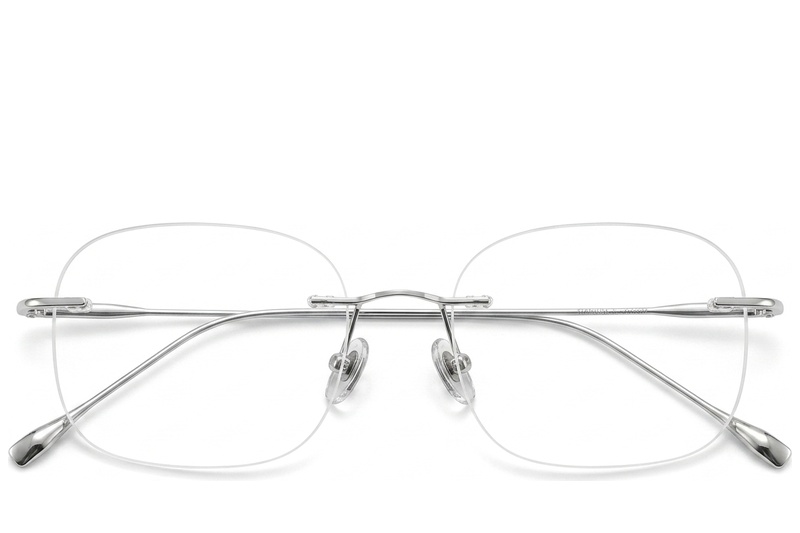 BS423-0345_Silver_Invisible_Titanium_Glasses_front