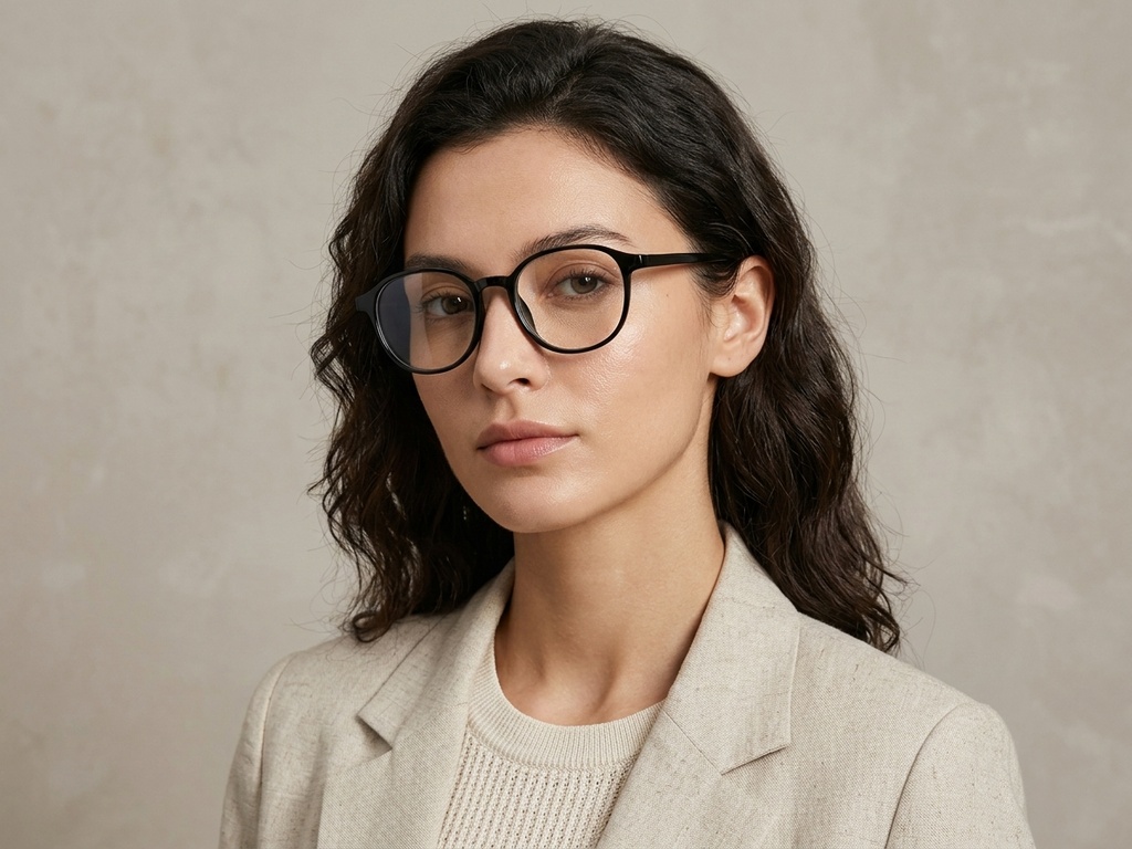 BS423-0356_Black_Oval_TR90_Glasses-tryon_female
