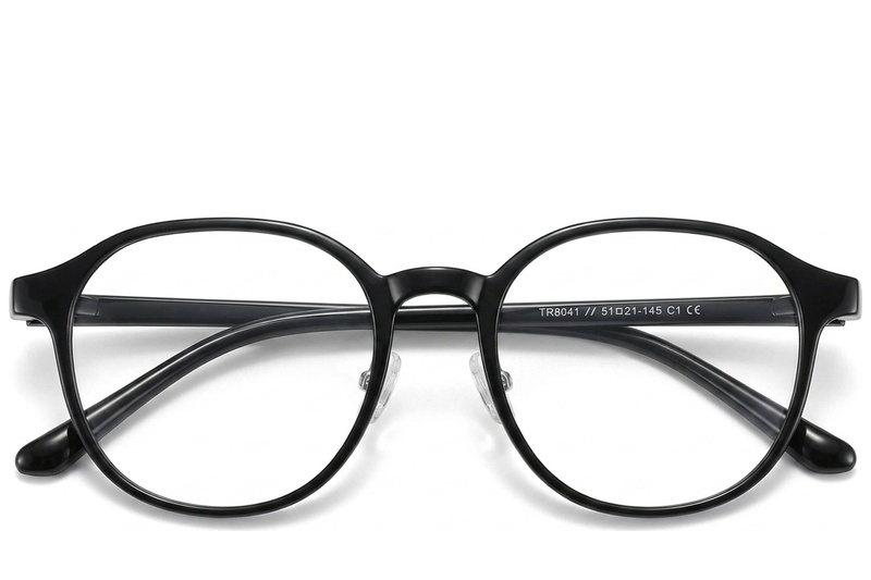 BS423-0356_Black_Oval_TR90_Glasses_front