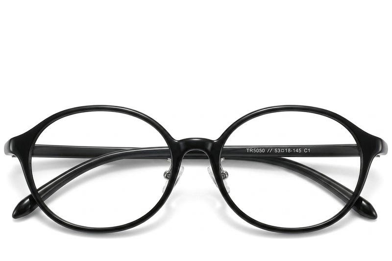 BS423-0362_Black_Oval_TR90_Glasses_front