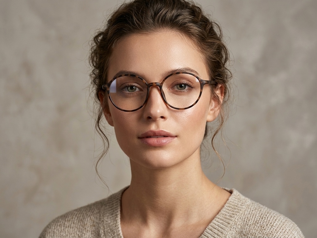 BS423-0372_Tortoiseshell_Round_TR90_Glasses-tryon_female