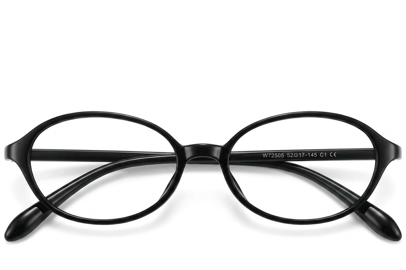 BS423-0374_Black_Oval_TR90_Glasses_front