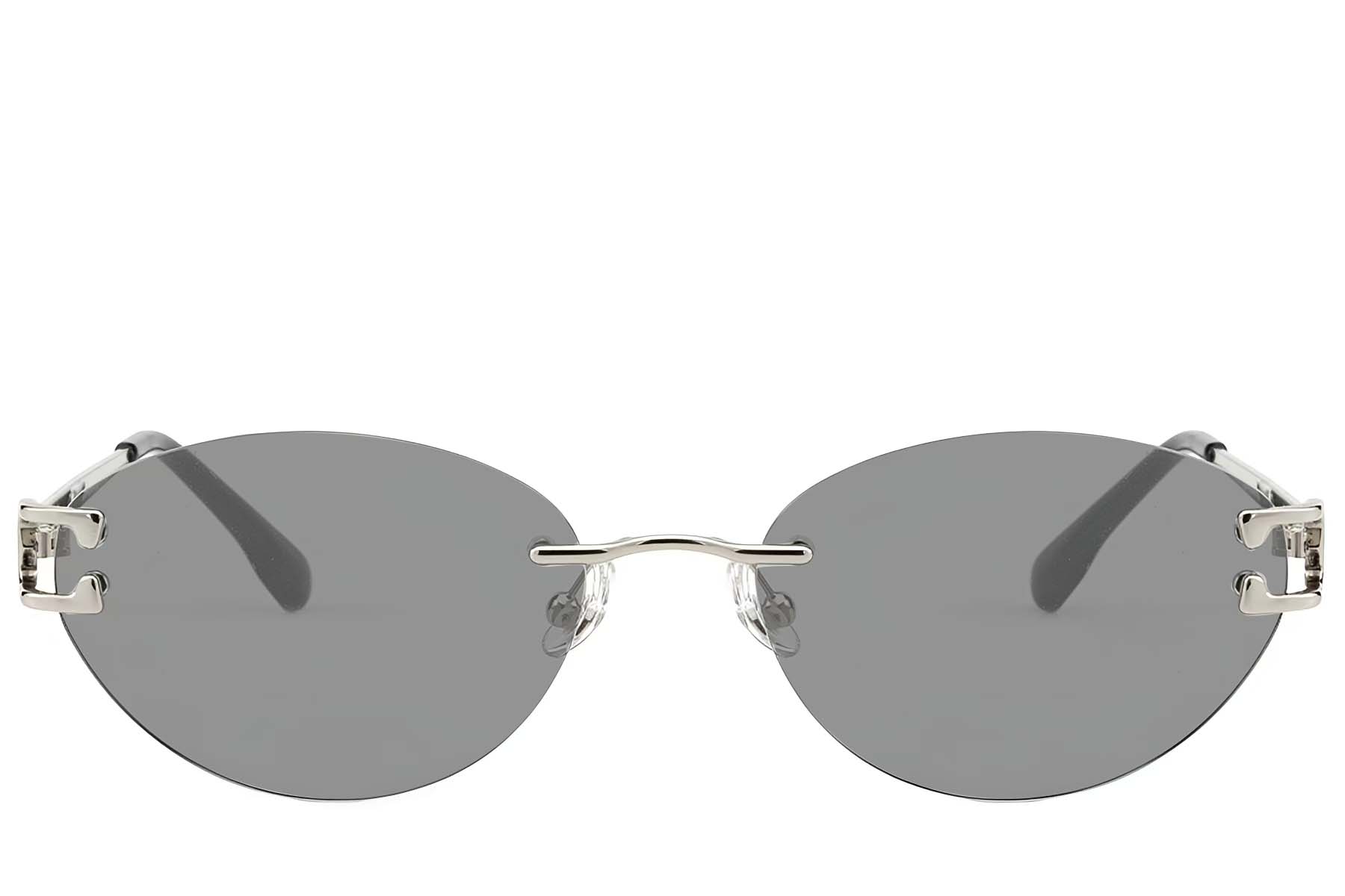 BS423-0396_Silver_Invisible_Metal_Sunglasses_front