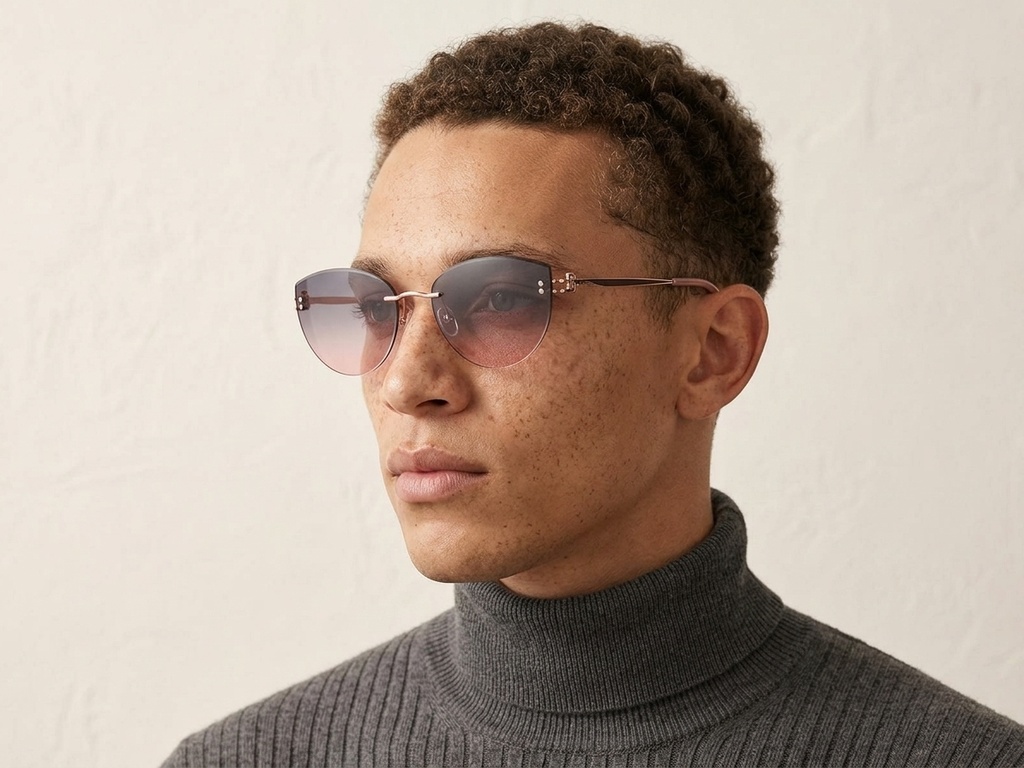 BS423-0400_Pink_Invisible_Metal_Sunglasses-tryon_male