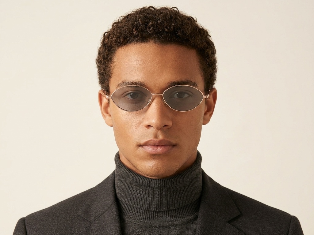 BS423-0404_Pink_Oval_Metal_Sunglasses-tryon_male
