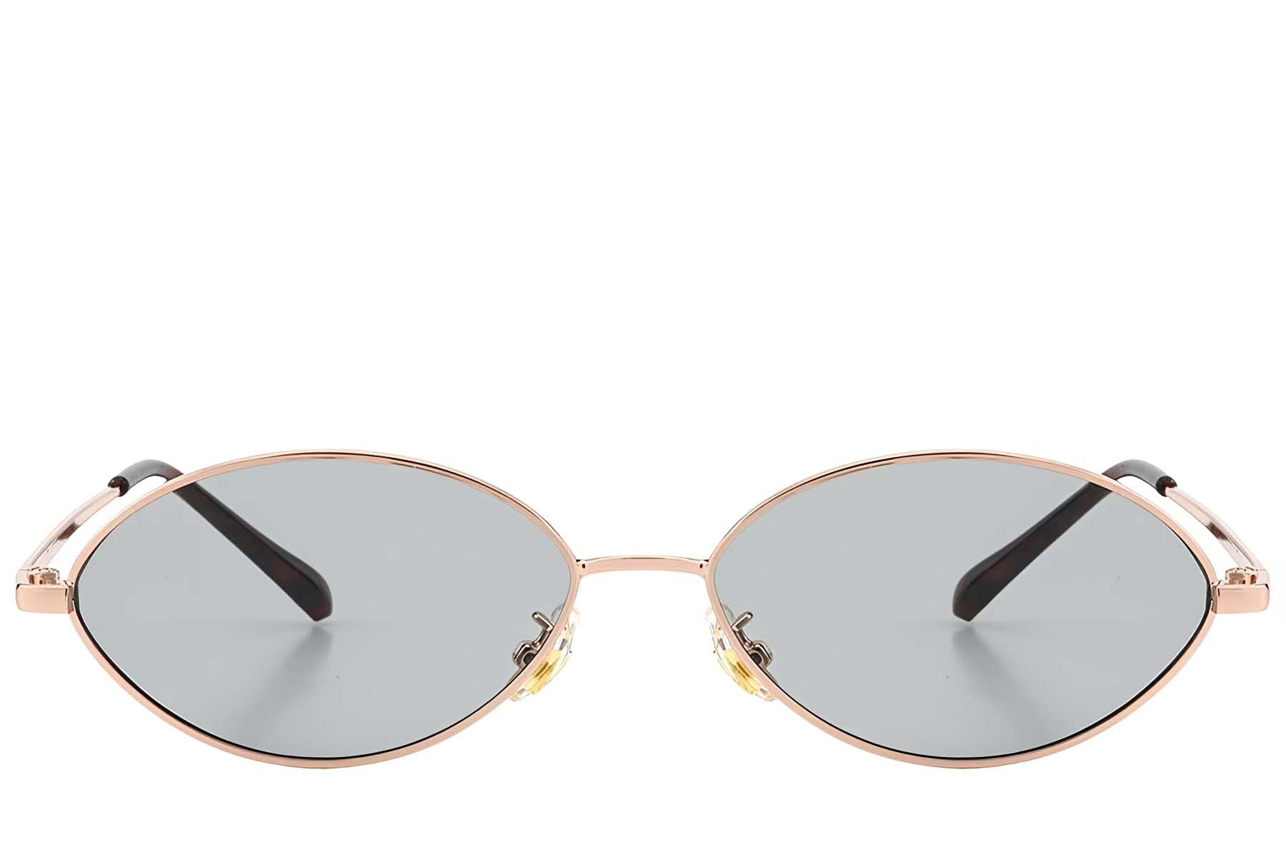 BS423-0404_Pink_Oval_Metal_Sunglasses_front