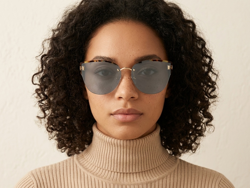 BS423-0416_Golden_Invisible_Metal_Sunglasses-tryon_female