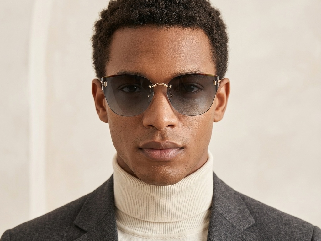 BS423-0416_Golden_Invisible_Metal_Sunglasses-tryon_male