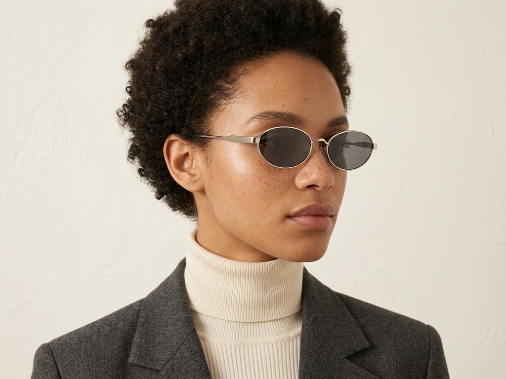 BS423-0421_Silver_Oval_Metal_Sunglasses-tryon_female