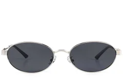 BS423-0421_Silver_Oval_Metal_Sunglasses_front