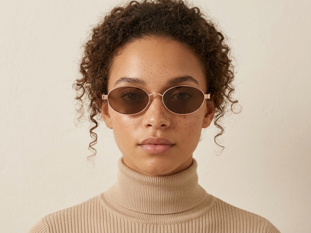 BS423-0423_Pink_Oval_Metal_Sunglasses-tryon_female